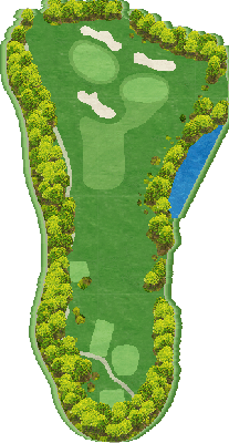 日本長江ゴルフクラブ OUT8番ホール コース図