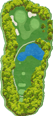 高松グランドカントリークラブ 氷上コースIN12番ホール コース図