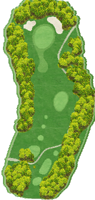 高松グランドカントリークラブ 鹿庭コースIN12番ホール コース図