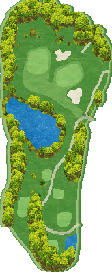 鹿島カントリー倶楽部 OUT3番ホール コース図