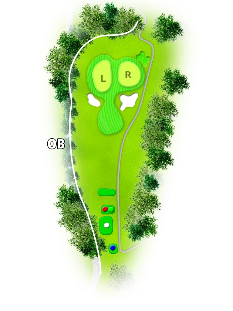 宮城野ゴルフクラブ OUT3番ホール コース図