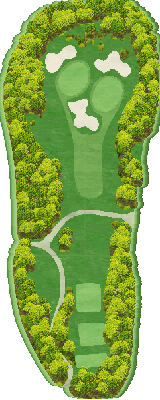 玉名カントリークラブ OUT6番ホール コース図