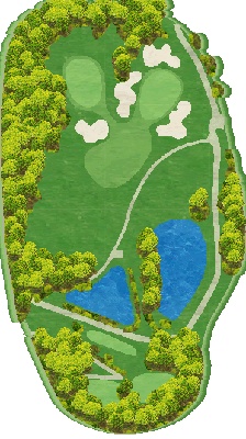 玉名カントリークラブ IN12番ホール コース図
