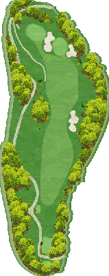 玉名カントリークラブ IN15番ホール コース図
