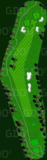 泉カントリー倶楽部 EAST2番ホール コース図