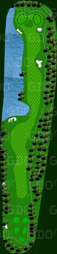 泉カントリー倶楽部 SOUTH8番ホール コース図