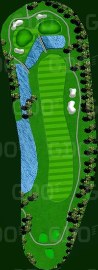 泉カントリー倶楽部 WEST5番ホール コース図