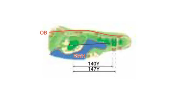 グランディ浜名湖ゴルフクラブ OUT7番ホール コース図