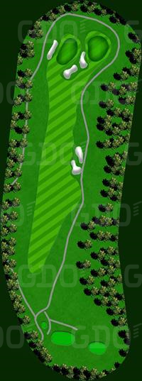 多治見カントリークラブ OUT4番ホール コース図