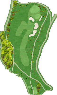 埼玉国際ゴルフ倶楽部 東コース7番ホール コース図