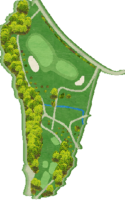 埼玉国際ゴルフ倶楽部 東コース8番ホール コース図