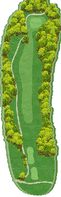 ゴルフ倶楽部ゴールドウイン OUT1番ホール コース図