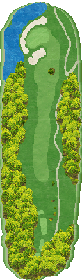 ゴルフ倶楽部ゴールドウイン OUT9番ホール コース図