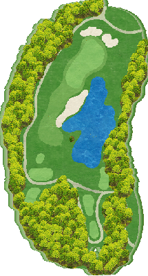 ゴルフ倶楽部ゴールドウイン IN15番ホール コース図