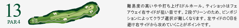 滋賀カントリー倶楽部 IN4番ホール コース図