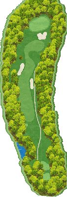 岡山ゴルフ倶楽部 帯江コース OUT9番ホール コース図