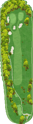 松阪カントリークラブ OUT1番ホール コース図