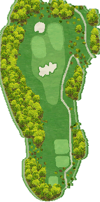 バードウィングカントリークラブ WEST（西）3番ホール コース図