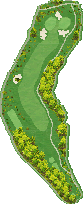 バードウィングカントリークラブ WEST（西）6番ホール コース図