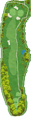 バードウィングカントリークラブ WEST（西）9番ホール コース図