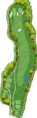 バードウィングカントリークラブ NORTH（北）1番ホール コース図