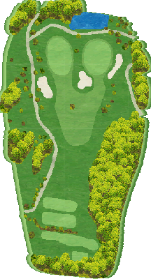 バードウィングカントリークラブ NORTH（北）2番ホール コース図