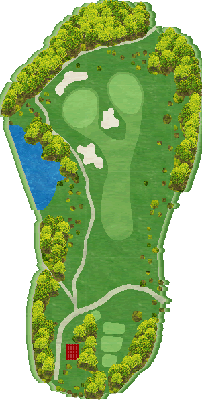 バードウィングカントリークラブ NORTH（北）6番ホール コース図