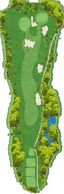 バードウィングカントリークラブ NORTH（北）8番ホール コース図