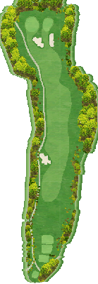 バードウィングカントリークラブ EAST（東）1番ホール コース図