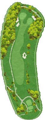天山カントリークラブ OUT3番ホール コース図