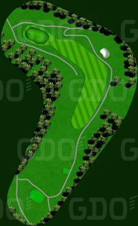 盛岡カントリークラブ OUT5番ホール コース図