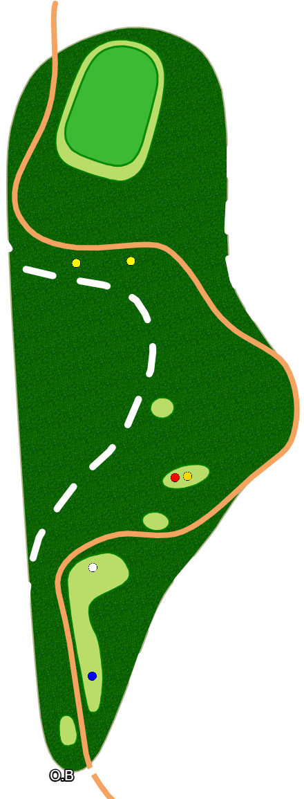 栃木ノースヒルズゴルフコース OUT8番ホール コース図