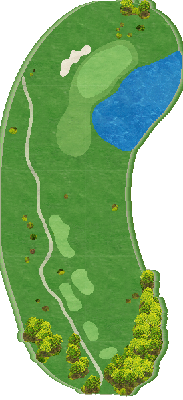 米山水源カントリークラブ OUT4番ホール コース図