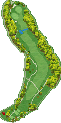 マグレガーカントリークラブ OUT1番ホール コース図