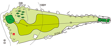 皇子山カントリークラブ IN10番ホール コース図