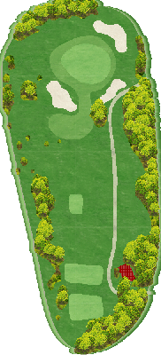 京覧カントリークラブ 西5番ホール コース図