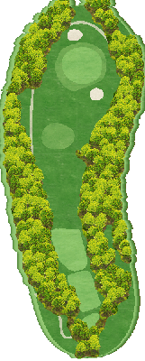 関西軽井沢ゴルフ倶楽部 東コース6番ホール コース図
