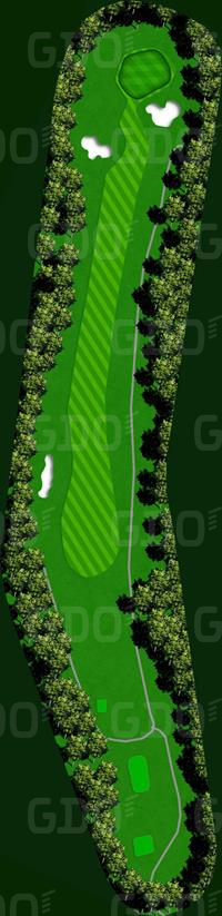 小野ゴルフ倶楽部 IN13番ホール コース図