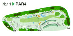 希望丘カントリークラブ IN11番ホール コース図