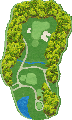 軽井沢高原ゴルフ倶楽部 IN3番ホール コース図