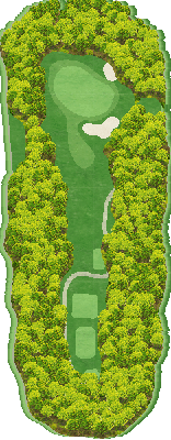 山武グリーンカントリー倶楽部 OUT3番ホール コース図