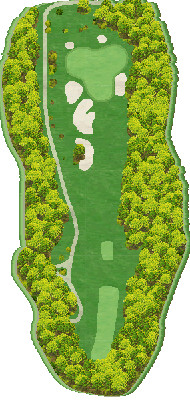 フォレスト旭川カントリークラブ IN17番ホール コース図