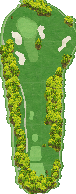 久米カントリークラブ IN12番ホール コース図
