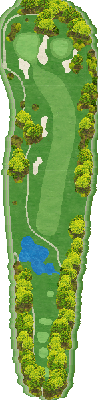 久米カントリークラブ IN17番ホール コース図