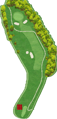 南宗谷ゴルフ場 OUT5番ホール コース図