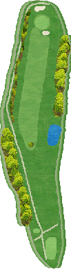 南宗谷ゴルフ場 OUT9番ホール コース図