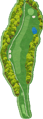 南宗谷ゴルフ場 IN16番ホール コース図