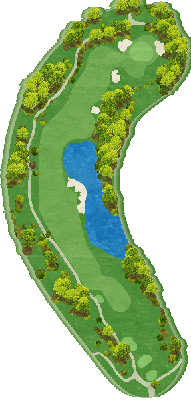 ＮＥＭＵ ＧＯＬＦ ＣＬＵＢ （旧合歓の郷ゴルフクラブ） OUT1番ホール コース図