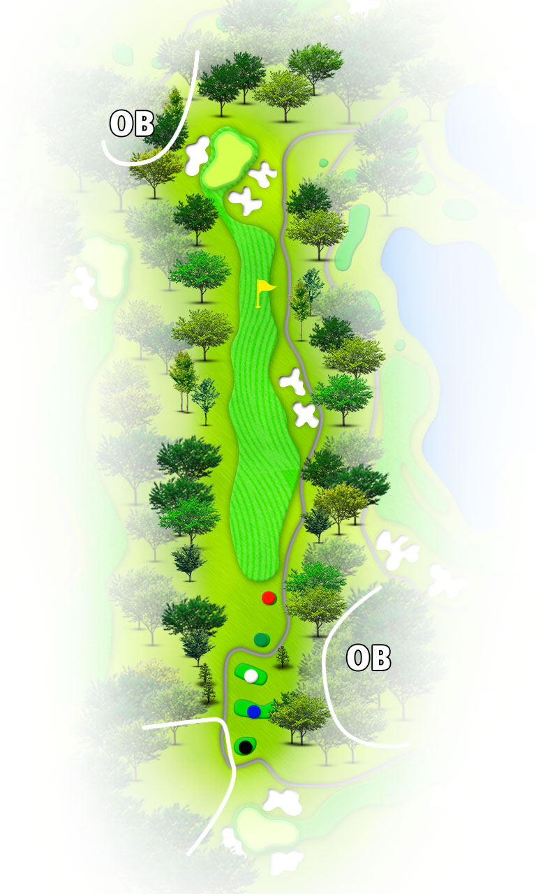 エクセレントゴルフクラブ 伊勢大鷲コース OUT2番ホール コース図