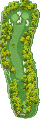 江戸崎カントリー倶楽部 東OUT3番ホール コース図